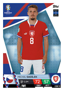Michal Sadilek Czech Republic Topps Match Attax EURO 2024 #CZE11